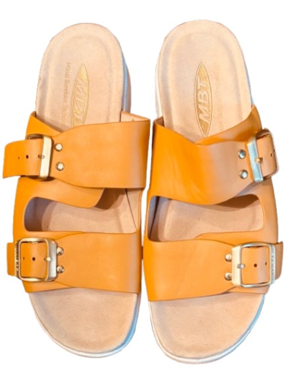MBT Liki Women's Level 3 Rocker Sandals Ochre Mud Yellow Slide US 7 EU 38 EUC